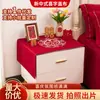 Funda de Tela para Mesita de Noche de Boda, Decoración Festiva Roja para el Dormitorio Nupcial, Mantel para Mesa de Café, Funda de Tela con Caracteres de Doble Felicidad para Boda