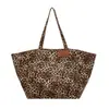 Bolso tote estampado de leopardo, bolso grande de mujer, nueva moda de verano 2026, casual, súper popular, bolso de hombro para el día a día