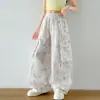 Overol con Estampado de Colores para Niñas 2026 Nuevas Llegadas de Verano Tallas Mediana y Grande Ropa de Juego para Niños Pantalones de Pierna Ancha Pantalones de Pierna Recta Pantalones Repelentes de Mosquitos Ligeros Finos