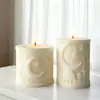 Vela Aromática de Lua e Estrela Ornamento de Festival Presente Estilo Arquitetônico do Oriente Médio Vela em Formato de Lua
