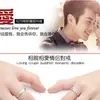 Anillos de Pareja Corazón de Amor Empalmados Par de Anillos Casuales Anillos Ajustables de Circonita Coreana Regalos del Día de San Valentín Esencial para Parejas