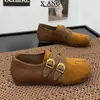 Versión de cuero con suela ultrasuave, zapatos Birkenstock completamente cerrados de punta dividida sintética para mujer, zapatos casuales tipo mocasín, zapatos Mary Jane para mujer
