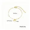 Moda Europea y Americana Nueva Transfronteriza Diseño Simple Gama Alta Estilo Marino Concha Perla Oro de 18K Acero de Titanio Pulsera para Mujer