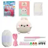 Boneca de Ovelha Pequena Cor Blush Crochê Kit de Material Feito à Mão Presente DIY Feito à Mão Pingente de Chaveiro Compra Direta Transfronteiriça