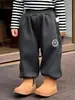 Pantalones de Forro Polar para Niños Pantalones Deportivos Integrados de Forro Polar Invierno 2025 Nuevos Cálidos Casuales Largos Súper Estilosos