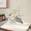 Pinza para el Cabello de Tul con Lazos y Perlas de Doble Capa Estilo Nuevo de Moda con Patrón de Rosa DIY Hecha a Mano Accesorio Versátil para el Cabello Pinza para el Cabello