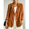 Americana y Europea Transfronteriza Amazon Comercio Exterior Nueva Chaqueta de Traje de Pana Casual Versátil de Otoño e Invierno Temperamento Retro