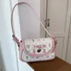 Bolso de Hombro Cruzado con Lazo Rosa Transfronterizo Verano 2025 Nuevo Estilo Dulce Nicho Elegante Hombro Único Cruzado para Mujer