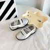 Sapatos de Ballet Femininos para Primavera e Outono Sapatos Rasos Slip-On Sapatos Casuais Vazados Infantis Mary Jane Coreia