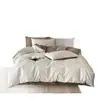 Juego de Cama de Lujo de Alta Gama Clase A de Algodón de Fibra Larga Satinado de Cuatro Piezas Sábana de Algodón Puro Funda de Edredón Juego de Ropa de Cama