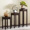 Estante para flores, mesa de flores de interior, estante para macetas, estante de suelo para sala de estar, estante Hanglan, mesa de flores antigua, estante de flores de bambú chino, estante de almacenamiento