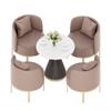 Mesa de Negociação de Escritório de Vendas e Cadeira Combinação Moderna Café Hotel Clube Recepção Mesa de Negociação Lazer Pequena Mesa Redonda Luz Luxo