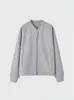 Chaqueta de Béisbol Cardigan Jimo 2025 Primavera y Otoño Nuevo Estilo Coreano Color Sólido Casual Casual para el Trabajo Más Fácil de Combinar Sudadera