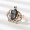 Acessórios de Moda para Gravatas Masculinas Fivela de Toalha de Seda Fivela de Gravata Personalizada com Coroa Bola de Flor Gota d'Água Aro de Gravata DIY