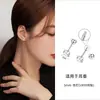 Nuevos Pendientes de Plata de Ley S999 con Circonita Lujo Ligero para Mujer Agujeros de Oreja Pendiente de Barra Cierre de Rosca Pendientes Libres para Dormir