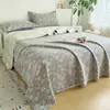 Manta Pura Gaze de Algodão Manta de Sofá Jacquard Tecido Colorido Cobertor de Cama Manta de Ar Condicionado Processo Lavado com Água com Micro-rugas Naturais Cobertor de Cama