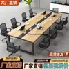 Mesa de Conferencias, Mesa Larga, Combinación de Escritorio y Silla de Oficina, Banco de Trabajo Simple Largo de Madera Maciza, Mesa de Formación Minimalista Moderna para Salas de Reuniones