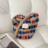 Bolsa de pelúcia tipo balde feminina transfronteiriça de grande capacidade 2023 novo modelo bolsa transversal bolsa de mão bolsa de ombro bolsa de compras para armazenamento