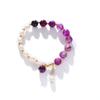 Pulsera de perlas naturales de agua dulce para mujer, nueva pulsera de ágata con costuras elegantes y sencillas, estilo coreano, primavera y verano