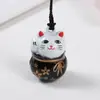 Novo Sino de Cobre Galvanizado a Vácuo Sino Aberto Estilo Japonês Gato da Sorte Fofo Sino de Cobre Personalizado Atacado do Fabricante Original