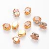 6 * 8mm cristal oval Zircônia garra diamante joias faça você mesmo roupa ovo de pombo costura à mão pingente de diamante brincos de pino joias acessórios de cabelo