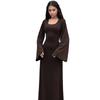 Comercio exterior transfronterizo Ropa de mujer europea y americana Moda otoño 2024 Vestido casual holgado de manga larga con cuello en U y tirantes en la espalda