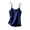 Camisola interior de mujer sexy de talla grande estilo puro deseo sin mangas casual top básico estilo celebridad de internet camisola de seda de hielo nude