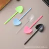 Cucharas y Tenedores Desechables de Plástico para Helado, Empacados Individualmente para Helados, Postres Helados, Queso y Postres, Colores Mixtos, Forma de Corazón
