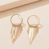 Aretes de moda clásicos europeos y americanos de borla metálica de palo largo, aretes brillantes para club nocturno, joyería al por mayor 2961