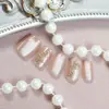 30 Peças de Arte para Unhas Usáveis Estreladas Rosa Gato Olho Deslumbrantes Transfronteiriças, Coleção de Unhas Postiças Removíveis