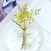 Mini Flores Naturales Estilo Bosque Transfronterizo de 12 cm, Flores Secas, Flores Preservadas, Mini Ramillete, Ramillete de Boda, Flor para Puerta de Coche
