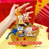 Amuleto de Buena Suerte Original Jinnew - Llavero Colgante de PVC Danza del León con Cojín, Elemento de Diseño Único Colgante para Bolsa