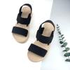 Sandalias Romanas de Suela Gruesa Hechas a Mano para Mujer, Moda de Verano para Exterior, Zapatos de Cuerda de Cáñamo, Pantuflas Eva de Talla Grande Transfronterizas para Exportación