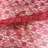 Fabricante de Tela de Malla de Poliéster sin Estirar, Tela de Encaje de Malla Jacquard Orquídea, Tela para Ropa Mantel Cortina