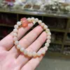 Atacado de fábrica pulseira de anel único de jade Hetian pulseira de contas redondas branco-creme pulseira feminina de contas de Buda anel liso joias de jade