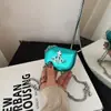 Mini Bolso Silla Estilo Coreano Nuevo Bolso de Axila Retro Cadena Gruesa Estilo Punk Dulce y Fresco Brillante Bolso de Hombro Casual para Mujer