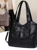 Bolsa Tote de Couro Macio com Múltiplos Bolsos para Atacado Transfronteiriço Novo Modelo 2026 Bolsa de Ombro de Grande Capacidade Textura Simples Bolsa Feminina