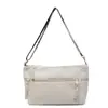Pana Otoño 2025 Nueva Moda Color Puro Bolso de Tela Casual Estilo Campus para Chicas Bolso Pequeño Cruzado de un Solo Hombro de Moda