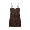 Vestido Corsé de Animal Print Marca Z Venta Caliente Transfronteriza AliExpress Estampado Moda Femenina Europea y Americana Moda en Línea ZA