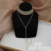 Aliexpress Mais Vendido Gargantilha Choker Vermelha Totalmente Cravejada com Diamantes Corrente de Clavícula Multi-Camadas Simples e Elegante Acessório de Vestido