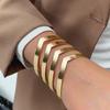 Pulseira Feminina de Metal Exagerada Grande com Punho Largo Transfronteiriça Europeia e Americana Estilo Tribal Abertura Padrão Esculpido Joias Retrô Lote