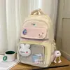Mochila nueva y elegante de estilo japonés, con un diseño fresco y dulce, perfecta para adolescentes, con colores contrastantes y un diseño ligero