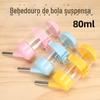 Fonte de Água para Hamster 80ml Pode Pendurar na Gaiola Fonte de Água para Pequenos Animais Bebedouro Mesa Bule de Água Suprimentos para Pets