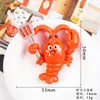 Accesorios de resina partes de dibujos animados cangrejo de río realista cocina DIY pegamento de crema imanes para refrigerador fundas de teléfono pegatinas accesorios