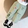 Pantalones para Niños Primavera y Otoño Estilo Nuevo Niñas Pequeñas y Medianas Niños Bebés Otoño Sueltos Algodón Casuales Pantalones Invierno Más Terciopelo Largos