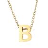 Cadena corta para clavícula con apellido de 26 letras del alfabeto inglés, moda europea y americana, collar con colgante de letra perforada de acero inoxidable