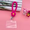 Pulsera de Silicona Funda de Teléfono Correa de Muñeca Anillo de Mano Llavero Correa para Teléfono Cadena para Colgar Correa para el Cuello Diseño de Flor