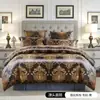 Comércio exterior transfronteiriço estilo europeu luxo leve jacquard acetinado capa de edredom de plumas conjunto de três peças conjunto de cama para casa