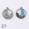 Accesorios Populares de Serie Marina Transfronterizos Accesorios para Joyería DIY de Aleación Colgante Colgante de Serie de Animales Azul Lago
