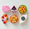 Pizza, pastel, pan imanes grandes de resina para refrigerador, accesorios magnéticos para coche, pegatinas decorativas, colgantes para bolsa, accesorios al por mayor